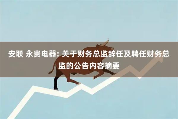 安联 永贵电器: 关于财务总监辞任及聘任财务总监的公告内容摘要