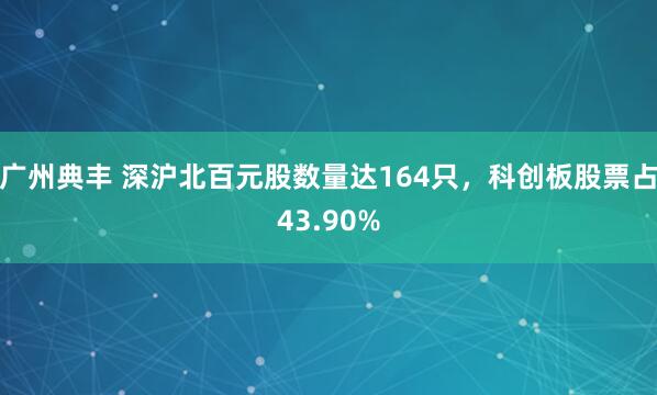 广州典丰 深沪北百元股数量达164只,科创板股票占43.90%